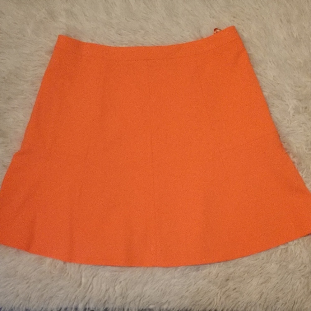 J Crew Neon Orange Mini Skirt sz 4